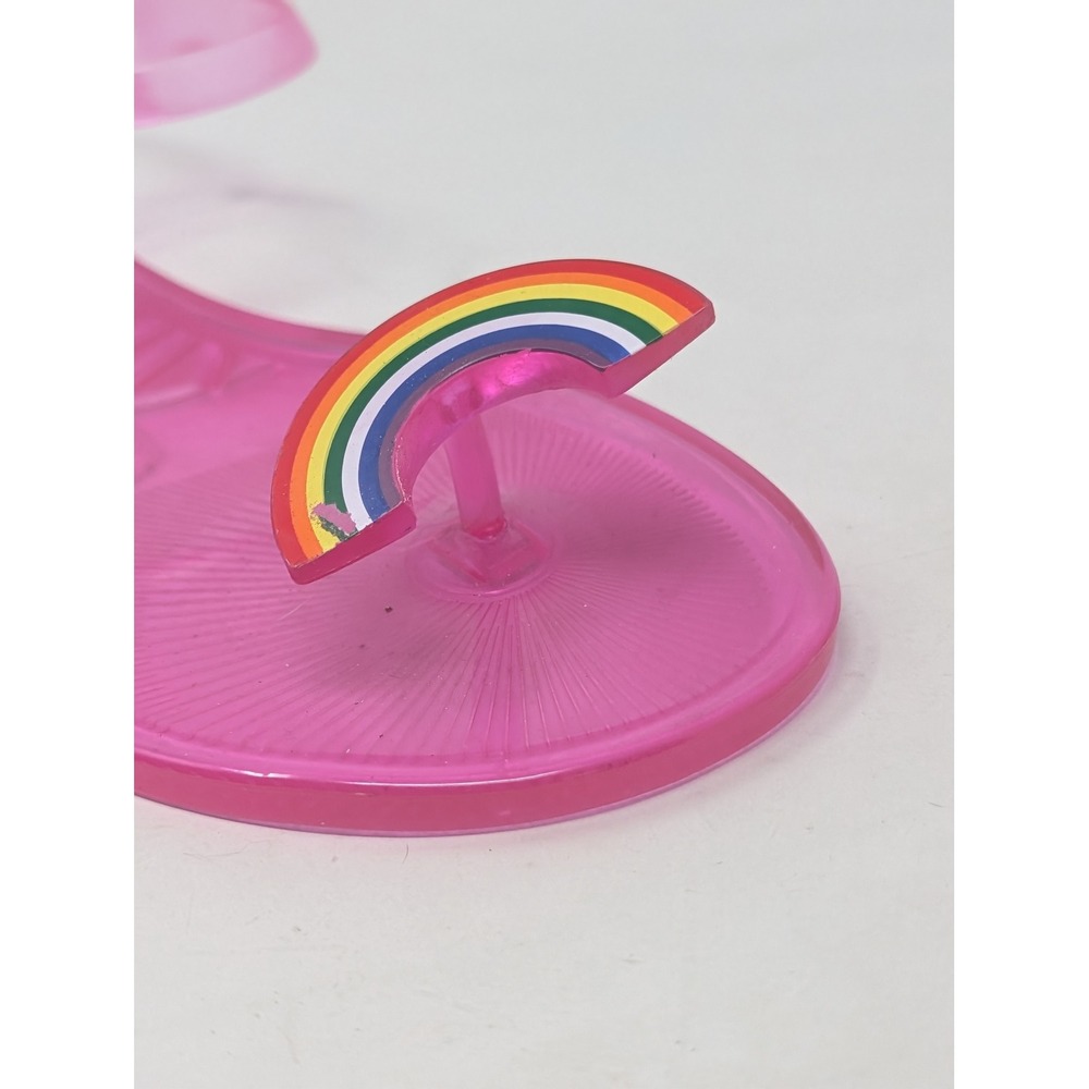 Katy Perry Geli Pink Rainbow Jelly Sandals Womens Size 9 Flat T-Strap Buckle - Picture 8 of 10